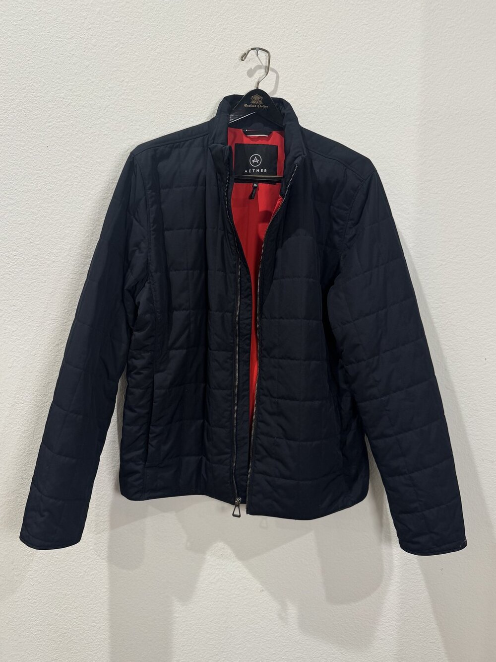AETHER Apparel Alto Jacket 2.0 Mens XL Navy Box Quilted PrimaLoft Insulated